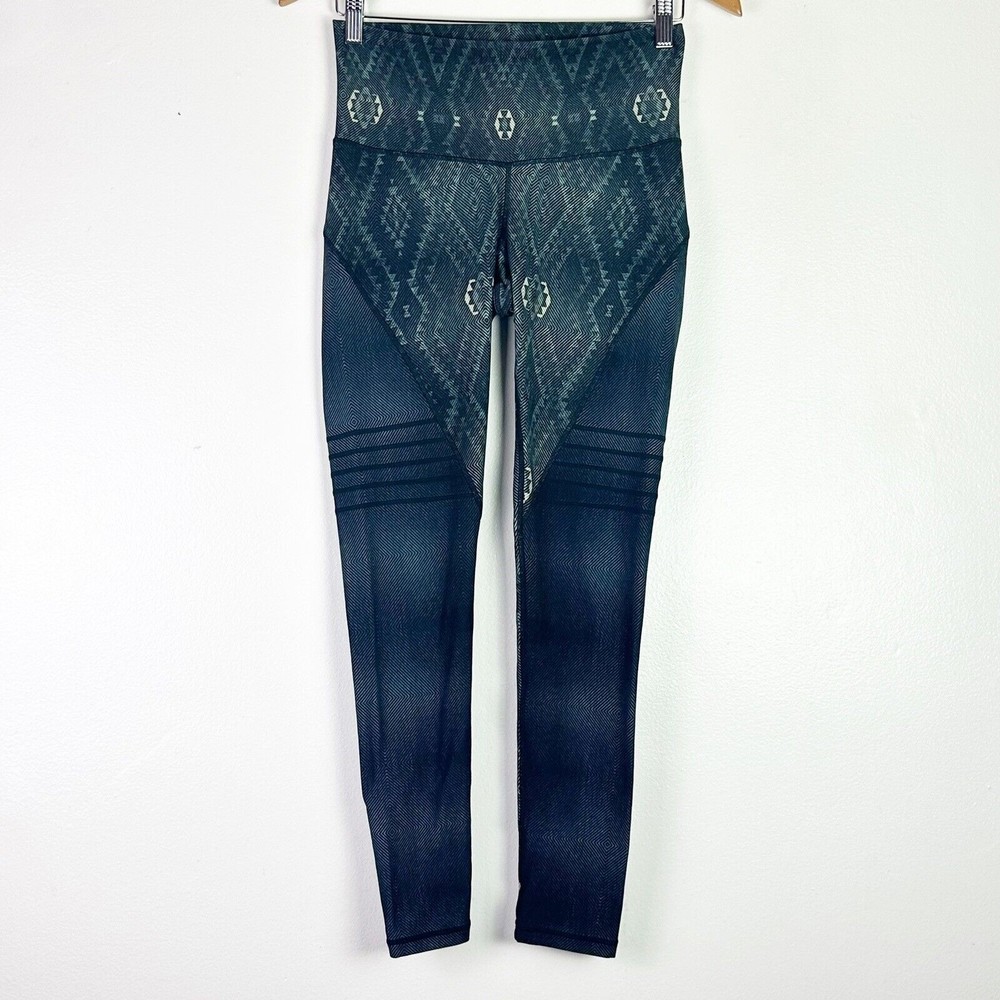 Niyama Sol Moss Slice Aztec Barefoot Leggings Size M Boho Western Yoga pilates